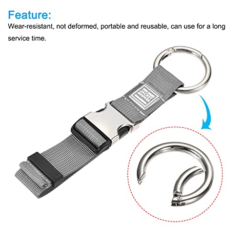 Image of MECCANIXITY Luggage Strap, Jacket Gripper Holder Suitcase Belt Carry Clip for Backpack Travel Accessory, Gray Pack of 2