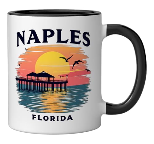 Taza de cerámica negra y blanca 11 onzas miniatura 2