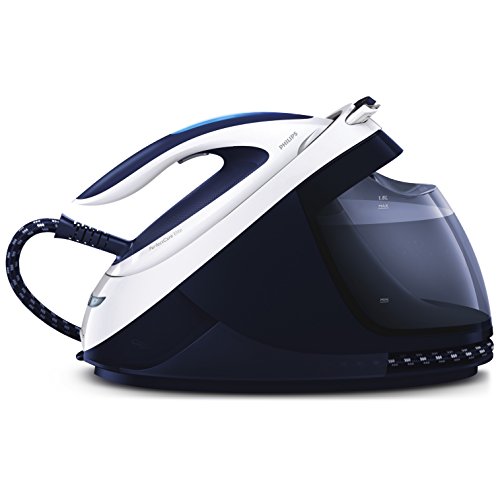 Philips PerfectCare Elite GC9614 2400W 1.8L Suela de T-ionicGlide Azul, Blanco - Centro de planchado (2400 W, 7,5 bar, 1,8 L, 500 g/min, 150 g/min, Suela de T-ionicGlide)