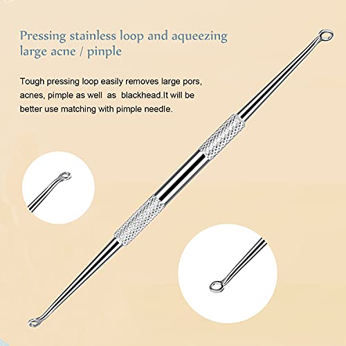 Blackhead Remover Pimple Popper Tool Kit, 6-In-1 Blackhead Comedone Acne Blemish Pimple Extractor Tool Kit Tweezers Kit Skin Care Tools For Face #TOP4