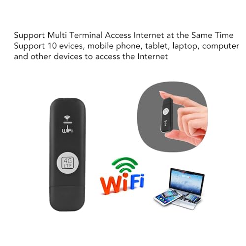 Image of Sanpyl 4G USB WiFi Router, Pocket Mobile Hotspot Portable WiFi Device with SIM Card Slot, for Laptop Phone Tablet, Up to 10 Users