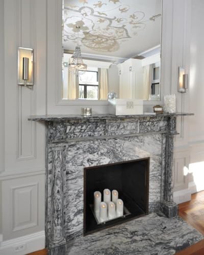 Image of Feiss WB1451BS Mila Mirrored Glass Wall Vanity Bath Sconce Lighting, Satin Nickel, 1-Light (5 inchW x 15 inchH) 60watts