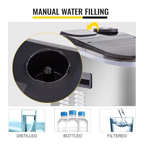 Máquina fabricadora de hielo eléctrica, automática y portátil para cubos, ideal para hogar, bar y uso en mostrador o independiente miniatura 5