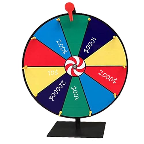 Roue de jeu de roulette avec 10 grilles effaçables et mécanisme fluide