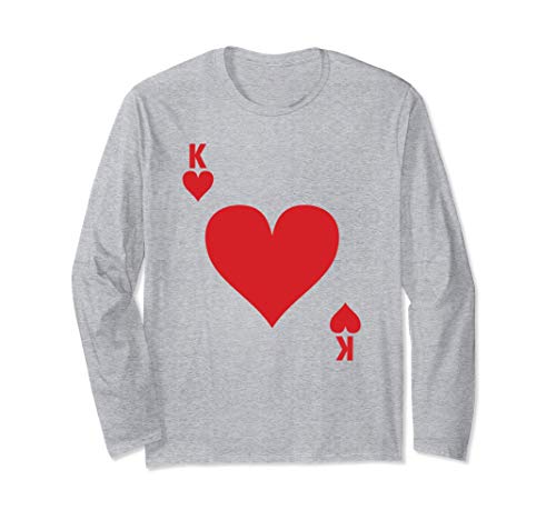 King Hearts Deck of Cards Matching Costume Manche Longue