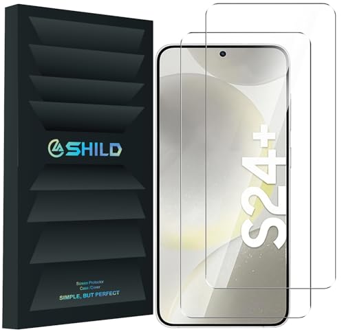 Image of Uyiton SHILD (Pack of 2) Tempered Glass Screen Protector for Samsung Galaxy S24 Plus | 9H Hardness | HD Clarity | Anti-Scratch | 100% Fingerprint Unlock Support | Case Friendly | Easy Installation Kit