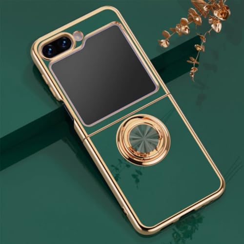 Coque Samsung Z Flip 4 verte avec anneau de support magnétique