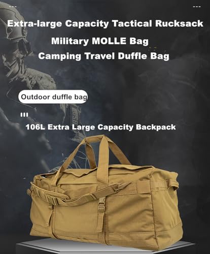 Bolso Táctico de Montañismo y Camping 106L Coyote Tan miniatura 6
