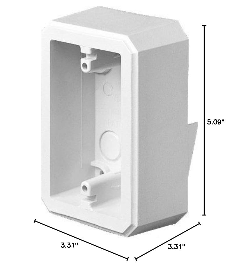 Arlington FS8151 Textured UV Rated Plastic 1-Gang Weatherproof FS Box 3.312 Inch x 5.093 Inch x 2.056 Inch 18.6 Cubic-Inch