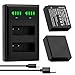 Produktbild SEYRLMK DMW-BLE9 DMW-BLG10 Battery + LED USB Dual Charger with Type C Port for Panasonic DMW-BLG10E Lumix DC TZ202 GX9 DC-LX100 II TZ101 TZ91 TZ81 GF6 GX7 GX80 LX100 Pack of 2
