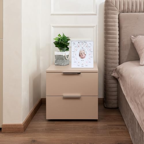 Cadre photo pour bébé blanc en métal cadeau de naissance idéal