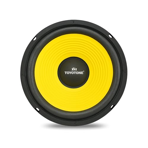Image of 8 inch Inch Rainbow Yellow Stereo HI-FI Woofer Speaker | Copper Coil | Impedance 4 Ohms | 90 * 17MM Magnet | 40 Watt for Car and Home Audio System (Pack of 1)