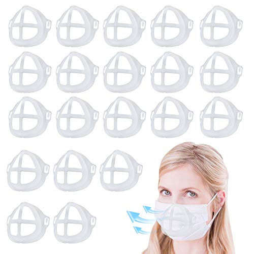 3D Mask Bracket, AILISDA 20Pcs Premium Cool Silicone Bracket Lipstick Protection Stand Face Mask Inner Support Frame Shield DIY Face Accessories Supplies