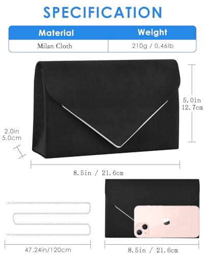 Image of TINDTOP Evening Clutch Purses for Women Handbags for Formal Wedding Party Cocktail Prom Crossbody Shoulder Envelope Bag | for Formal Wedding