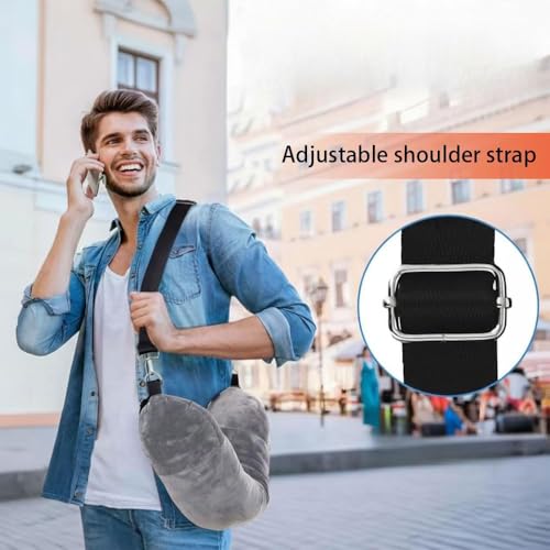Almohada de viaje de terciopelo con almacenamiento universal miniatura 3