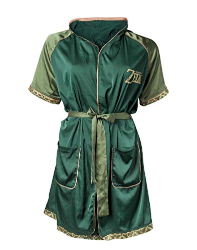 The Legend of Zelda Loungewear Zelda - Breath of The Wild Zelda Satin Bathrobe Green-S/M