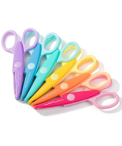 Mr. Pen- Craft Scissors Decorative Edge, 6 Pack, Candy Colors, Zig Zag Scissors for Crafting