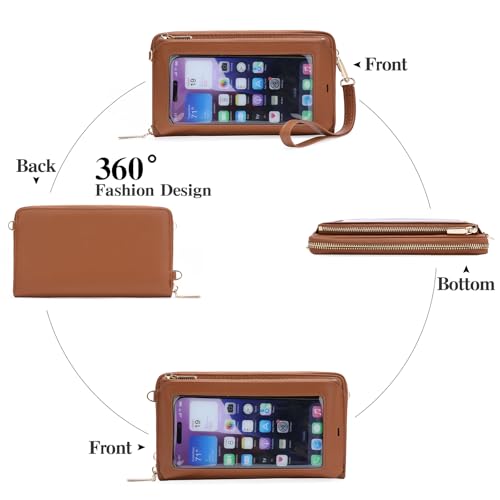 Image of GOIACII Phone Purse Crossbody Bags for Women Small Travel Wallet Touch Screen RFID Blocking