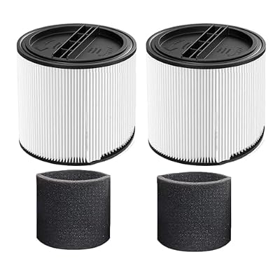 A51U 90304 Filter Cartridge Kit, Compatible For Shop Vac 90350, 5-Gallon And Above Wet/Dry Vacuum Cleaner
