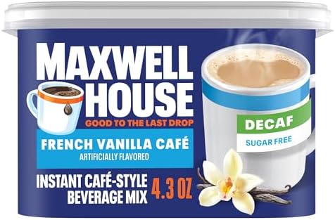 Maxwell House Instant Cafe-Style Beverage Mix, French Vanilla Cafe, 4.3 oz