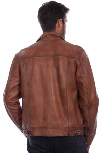 Scully Men's Navy Leather Bomber Jacket 4X2