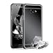 Produktbild Zhinkarts Handyhülle kompatibel mit Samsung Galaxy A3 2017 / A320 Schwarz - TPU Silikon Case Backcover Schutzhülle in Schwarz Spiegel/spiegelnd