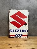 PLAK2L  Plaque Métal Vintage Décorative Suzuki Moto   30x20cm