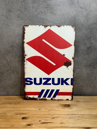 PLAK2L -Plaque Métal Vintage Décorative Suzuki Moto - 30x20cm