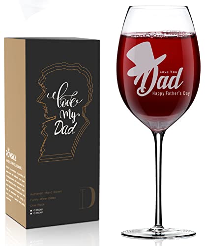 Birthday Gifts For Dad From Daughter- Best Dad Ever Wine Glass, Unique Christmas Gifts For Dad Meaningful, Cool Birthday Present Ideas For Men, Dad, Grandpa- 16 Oz, Clear #TOP4