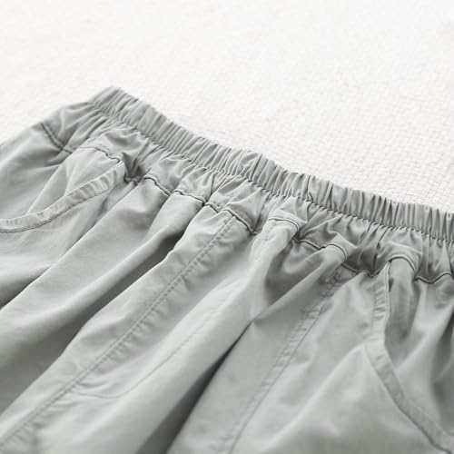 Boys Elastic Waist Sweatpants Teens Baggy Outdoor Hiking Athletic Harem Joggers Lightweight Casual Cargo Pant Pockets4