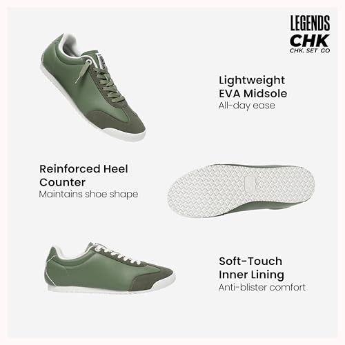 Image of CHK Legend Men's Casual Shoes | Premium Microfiber PU Upper | Cushioned Insole & EVA Midsole | Durable High-Abrasion Outsole | Lightweight Lace-Up Fashion Sneakers for Everyday Comfort