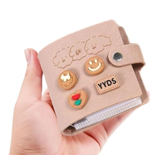 ZOHCAJBO 2x3 Inch Small Photo Album, 40 loose-leaf pages can hold 80 photos, Baby Photo Album Soft Felt, DIY and Easy to Carry