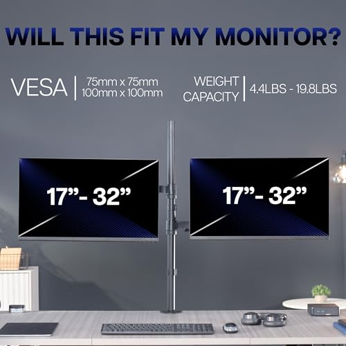 Soporte VESA articulado para optimizar doble pantalla de 32 pulgadas con brazo neumático 7