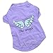 Pet Clothes,Haoricu Summer The Angel Vest Cotton Pet Clothing Pet Costume Small Dog Cat Apparel Sleeveless T shirt (M, Purple)