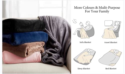 Userf Flannel Fleece Blanket Queen Size Blanket Lightweight Fleece Blanket Queen Size Throw Blankets For Bed Blankets Navy Blue Throw Blanket For Couch Big Navy Blanket 90X90 #TOP5