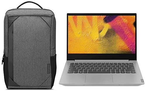 Image of Lenovo Ideapad S340 Intel Core i5 10th Generation 35.56 cm (14 inch) FHD Thin and Light Laptop (8GB /1TB HDD + 256 GB SSD /Win10 /MSO /Platinum Grey /1.55Kg) 81VV008TIN + Lenovo 15.6-inch Laptop Urban Backpack B530