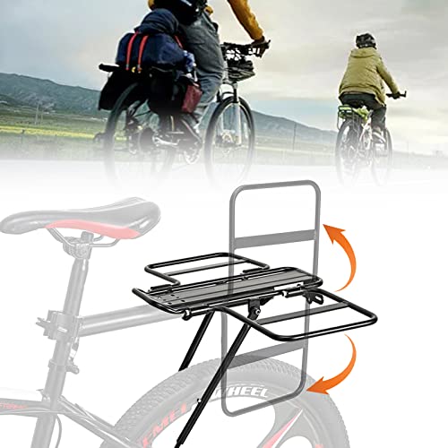 PEALOV Porte Bagage Vélo Arrière VTT,Porte Bagages De Vélo Pliant,Porte Bagages De Vélo à Ailes Réglables,Porte Bagages De Vélo en Alliage D'Aluminium à Dégagement Rapide,pour Vélo De 24 à 29 " Cover