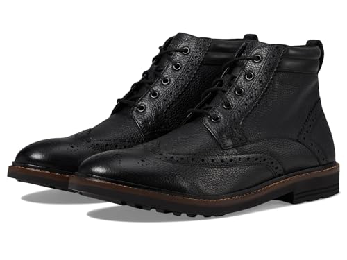 Nunn Bush Men's Odell 2.0 Wingtip Dress Casual Chukka Leather Boots Black 12 X-Wide