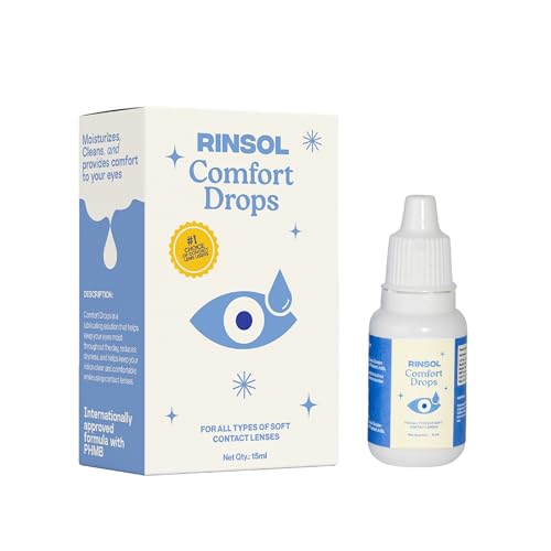 Image of Comfort Drops (15ml) for Contact Lens Users - Relieves Dryness, Reduces Irritation & Blurred Vision - Dual Lubrication Formula with PHMB