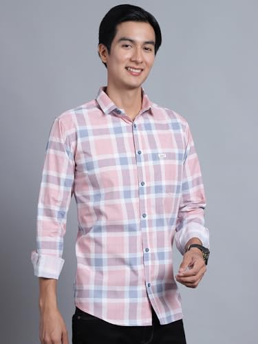 Image of Majestic Man Men Box Checkered Slim Fit Cotton Casual Shirt