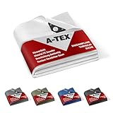 A-TEX® Bauzaunplane 140g/m² (Weiß, 1,76 x 3,41 m) I Größen & Farben wählbar I Für Standardmaß Bauzaun I Wasserdicht & Blickdicht I Abdeckplane m. Ösen I Reißfest | UV-stabilisiert