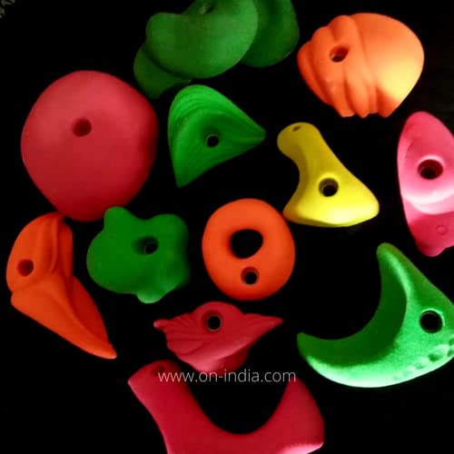 White-Tech-Rock-Climbing-Holds-for-Kids-Set-of-15-Resin-Rock-Climbing-Grips-for-Indoor-Outdoor-Playground-Climbing-Wall-Mounting-Hardware