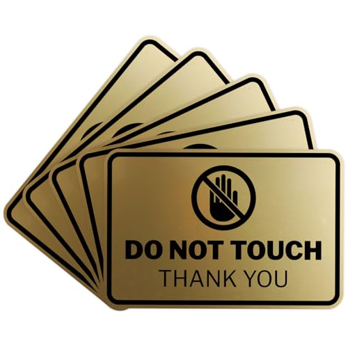 Panneaux Do Not Touch parfaits pour les galeries d'art et comptoirs d'accueil chic