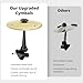 Car Cymbal Air Vent, Car Drum Set with Mini Drum Stick, Car Symbol Drum Air Vent, Gifts for Music Lovers, Suitable for Most Vehicles, Gold