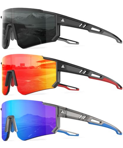 OUKEMAX Polarized Sports Sunglasses, 3-Pack - image 1