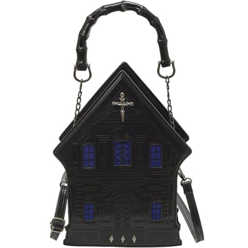 Sac à main en forme de maison 3D en cuir synthétique chic - 2