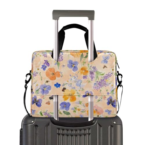 Maletín para laptop 15.6'' con diseño flores y mariposas miniatura 4