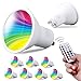 REYLAX® 8pcs Bombilla LED GU10 de 6W, RGB + Blanco Frío, Foco LED Que Cambia de Color, 12 Colores 5 Modos, Activación de Memoria, Ajuste Del Mando a Distancia Por Infrarrojos