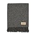 Produktbild menique Warm Wolldecke Milan 125x180 cm  Dunkelgrau Dicke Kuscheldecke aus 100% Wolle, Weiche Sofa- & Couchdecke mit Fransen, Warme Decke & Plaid für Wohnzimmer, Bett & Outdoor, Winter