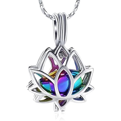 Imrsanl Lotus Flower Ashes Pendant Necklace Cover